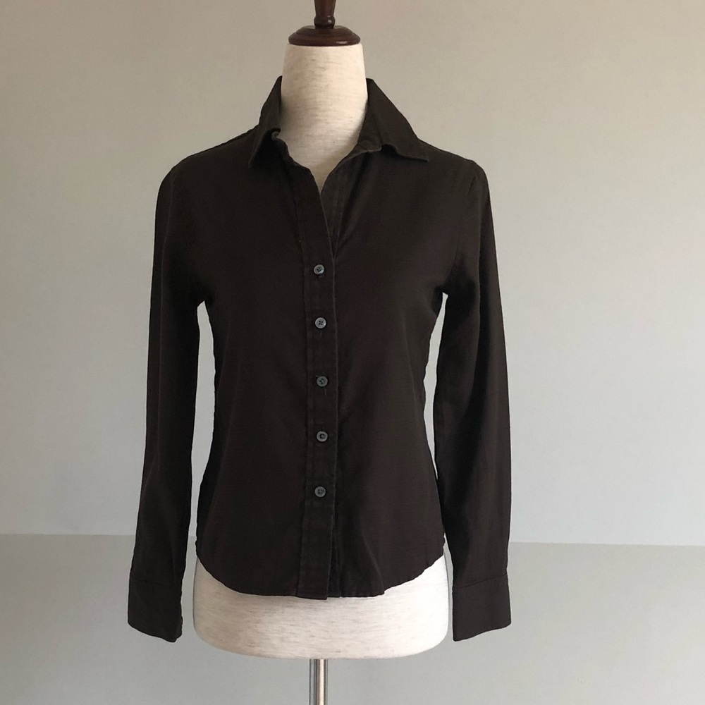 Banana Republic Brown button down shirt.